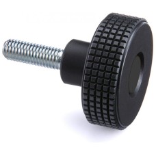 Knurled knob MBT.50 p-M8x16-C9 - threaded pin made of black galvanized steel