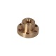 Brown trapezoidal nut with collar 10x2 Left-handed