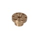 Brown trapezoidal nut with collar 10x2 Left-handed