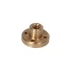 Brown trapezoidal nut with collar 10x3 Left-handed