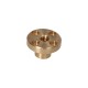 Brown trapezoidal nut with collar 10x3 Left-handed