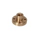 Brown trapezoidal nut with collar 14x4