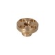 Brown trapezoidal nut with collar 14x4