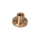 Brown trapezoidal nut with collar 16x4