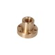 Brown trapezoidal nut with collar 18x4 Left-handed