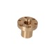 Brown trapezoidal nut with collar 22x5