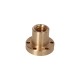 Brown trapezoidal nut with collar 24x5 Left-handed