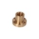 Brown trapezoidal nut with collar 28x5 Left-handed