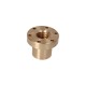 Brown trapezoidal nut with collar 32x6