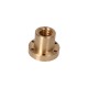 Brown trapezoidal nut with collar 32x6