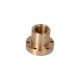 Brown trapezoidal nut with collar 36x6