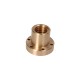 Brown trapezoidal nut with collar 36x6 Left-handed