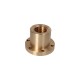 Brown trapezoidal nut with collar 60x9