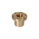 Brown trapezoidal nut with collar 60x9