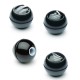 Ball knob SH.40 N-10 - Duroplast, with transparent magnifying cover