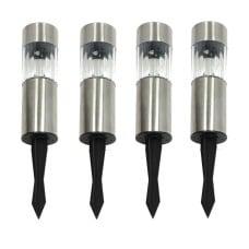 Solar garden lamp LED pole 4 pcs