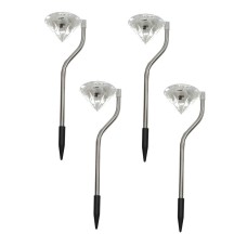 Solar garden lamp embedded LED diamond 4 pcs