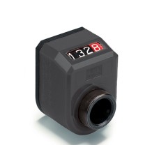 Digital position indicator DD51-AN-008.0-D-C1 - with direct drive, 4-digit counter, black technopolymer housing