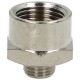 Threaded reduction connector, nipple reduction, G1/4 GZ - G 1/2 GW, nickel-plated brass