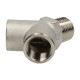 Y-type threaded double connector WZW, threaded branch 2 x G 1/2 GW - G 1/2 GZ