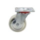 Swivel wheel diameter 100 mm, rubber with mounting plate, load capacity 90 kg 4084 - 100x34