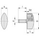 Thumb screw CT.476/25 SP-M5X25-INOX