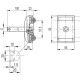 Side guide holder MPG-2R-P16 - for rectangular guides, with pin and nut