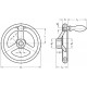 Multi-spoke handwheel DIN 950-AL-200-V14-D - handwheel with revolving handle