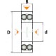 Self-aligning ball bearing 2210 K 2RS TW SNR 50x90x23