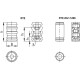 Expansion connector for round profiles RTE.20x1.5-M6 - technopolymer