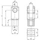 Fork head with pin GELMF-12 F