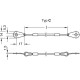 Nerūdijančio plieno apsauginis kabelis GN 111.8-200-C-TR - su dviem tvirtinimo kabliukais