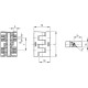 CFF.40 B-M4 hinge - nickel-plated brass inserts with threaded, blind holes