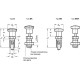 Stainless steel indexing pin GN 818-8-8-B-A4 - without upright position, plastic knob, without counter nuts