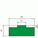 Grandinės kreiptuvo profilis 1 – 5/8 x 1/4 – H10