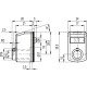 Digital position indicator DD50-FR-040-S-C1 - direct drive, 3-digit counter, black technopolymer housing