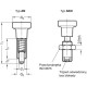 Indexing pin GN 613-8-AKN-NI - stainless steel knob