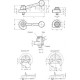 Svirtis su ekscentriku GN 918-40-KV-L - radialinis slėgis