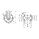 Fixed wheel fi 150mm polyurethane with mounting plate, load capacity 600 kg RE.F5-150-PSL-H