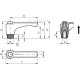 Adjustable handle ERW.63-SST-M6-C2 - stainless steel insert, orange threaded hole