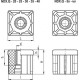 Įdėklas kvadratiniams profiliams NDX.Q-20x1.5-M8 - technopolimeras