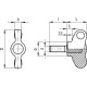 Wing nut CWN.32 p-M6x25 - threaded pin made of galvanized steel