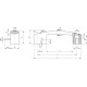 Handle with monostable electric switch EBR.150-SWM-L-F5 - cable, length 5 m, led out from the left side