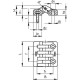 Hinge CFA.49 p-M5x14-SH-5 - threaded pins and through holes for countersunk head screws