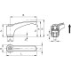 Adjustable handle ERZ.63 SST-M6-VD - stainless steel clamping element, threaded hole