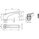 Adjustable handle ERZ.44 A-M5 - clamping element made of black oxide steel, threaded hole