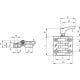 Hinge with lock CFA.97-ERS-SH-10 - technopolymer