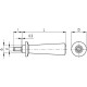 Rankena I.167/103 p-M8x16 - su apsaugine apykakle, Duroplast