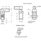 Indexing pin with lever GN 612.8-8-M20x1.5-A - threaded body, zinc die-cast