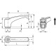 Adjustable handle ERM.78 SST-A-M10-C9 - stainless steel clamping element, black threaded hole